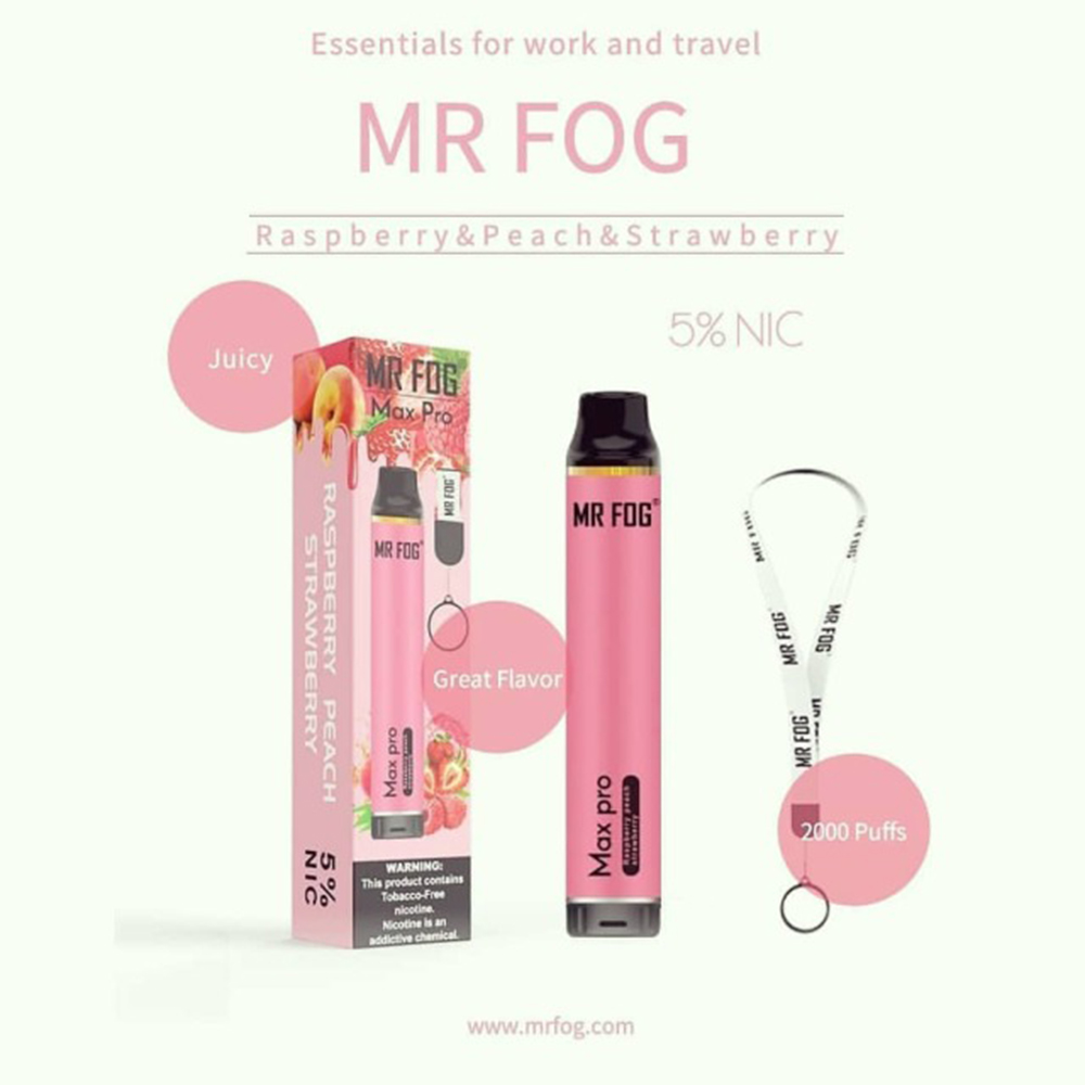 MR FOG MAX PRO 2000 PUFFS FRESA GUAYABA