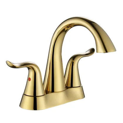 FUAO Brass golden cloakroom basin taps