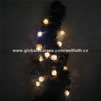 Xmas-ball Shape Copper LED String Lights for Indoor Decoration