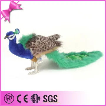 2014 Top Quality beautiful soft stuffed peacock plush toy