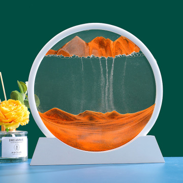 2022 Innovative Quicksand Painting Hourglass Art Deco Table Lamp for Bedrooms