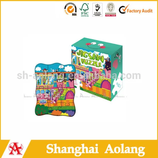 hot sale colorful sweet corrugated paper box for child jigsaw puzzles