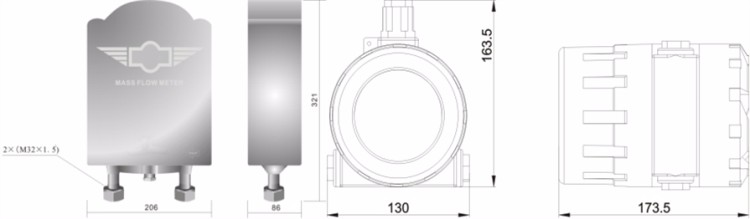 Erdgasmassenströmungsmesser/Coriolis -Massenstrommeter