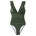 Women's Ruffled Lace Up Beach Swimwear