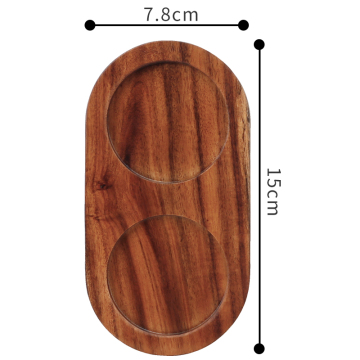 Premium Kitchen Pepper Mill Holder - Wood Tray for Storage and Home Decoration