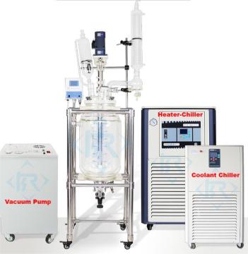 high quality 50l 150L 100 liters chemical lab double jacketed glass reactor price