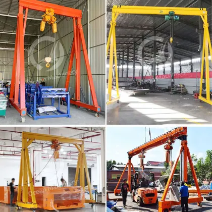 OCEAN Portable Mobile Gantry Crane - 5T to 10T Adjustable Crane