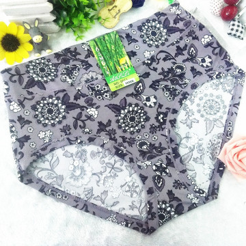 OEM wholesale China cheap dark purple sexy women printed flowers fancy underwear 5671