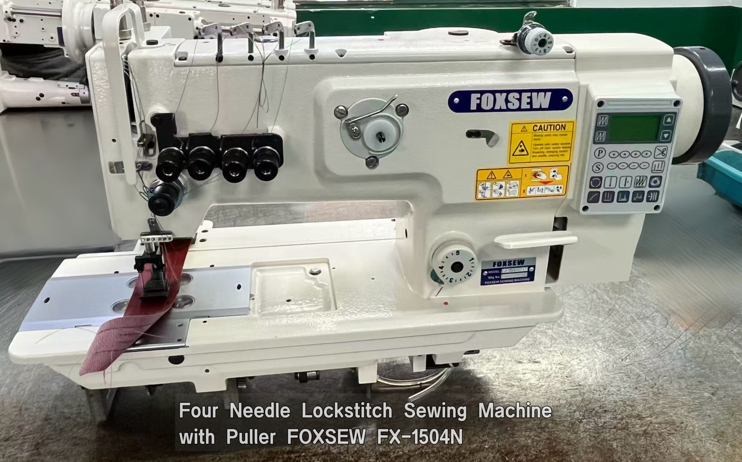 Heavy Duty 4-Needle Lockstitch Sewing Machine with Puller FOXSEW FX-1504N -6