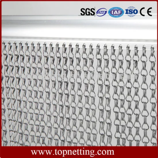 Decorative Room Divider Metal Chain Link Fly Screen Curtain