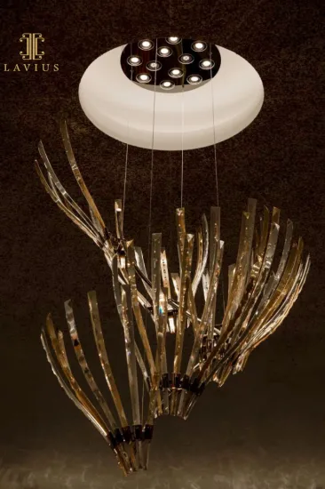 New style nice mid modern glass chandelier for hotel