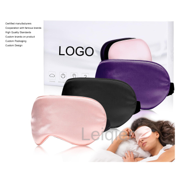 Custom Logo Silk Satin Eye Mask - Portable, Adjustable, and Breathable