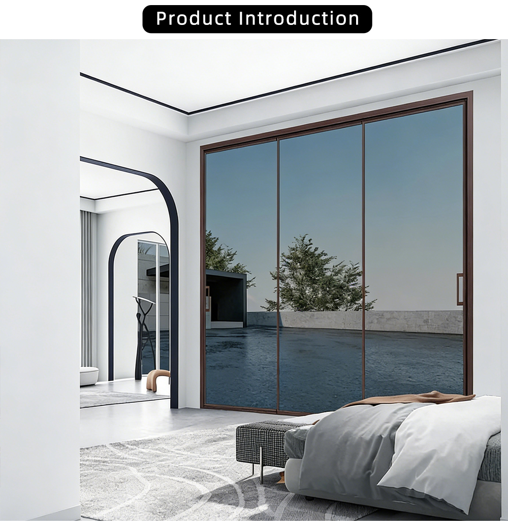 Modern Three Panel Clear Glass Sliding Door YJ-P006 X