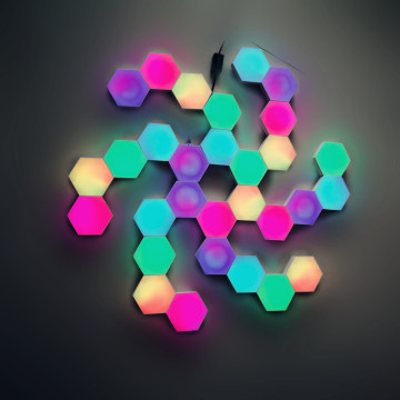 5 Inch Large RGBIC Honeycomb LED Wall Light - DIY Modular Touch Lamp