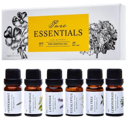 Pure Essentials 100% Natural Organic Essential Oils Gift Set