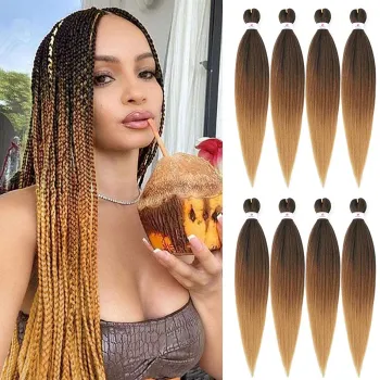 20/26inch EZ Pre-stretched Braiding Hair Ombre Color Jumbo Synthetic Hair Extensions Professional Low Temperature Hair