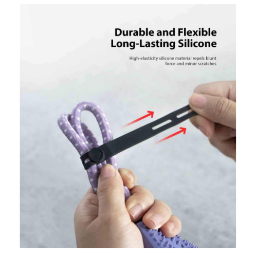 Färgrik återanvändbar silikonkabel slips arrangör