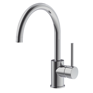 Brass Brushed Nickel Kitchen Faucet 1 Hole