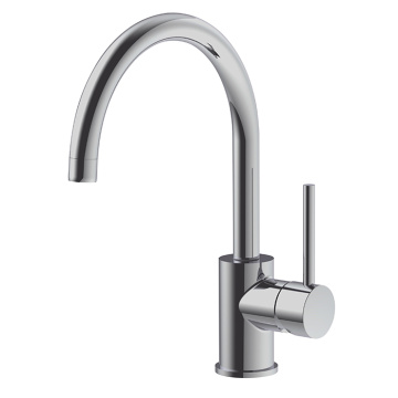Brass Brushed Nickel Kitchen Faucet 1 Hole