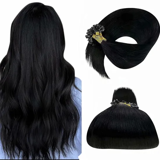 U Tips Extensions Human Hair Dark Brown Ombre Ash Blonde U Tip Human Hair Extensions Brown Pre Bonded U Tips