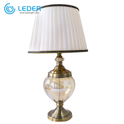 LEDER Witte Tafelstandaard Lamp