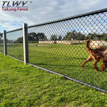 Black Cheap 50 Foot Roll Cyclone Chain Link Fence, 6 Foot Height
