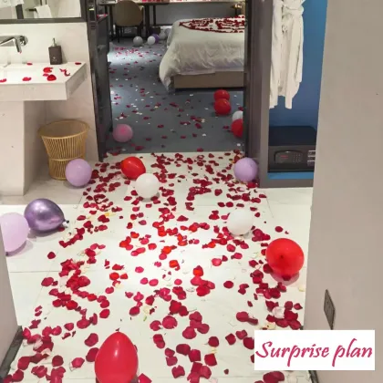 1000 Pieces Artificial Rose Petals: Non-Woven Fabrics Flower Petals for Wedding, Party, and Valentine's Day Decorations