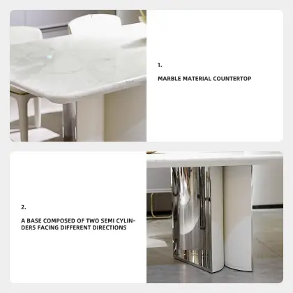 Luxury Pavilion Marble Dining Table