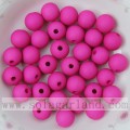 Frosted round acrylic beads solid colors for decoration