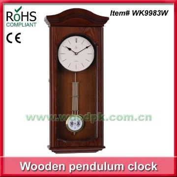 Antique design promotional wooden pendulum wall clock