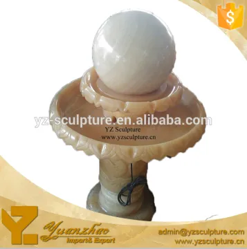 White and Yellow Rotating Ball Fountain