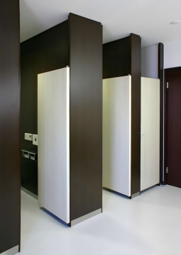 Sleek Steel Toilet Partition with Anti-Theft Features