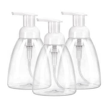 wholesale 250ml 300ml plastic pet clear body wash cleaner handsoap nude foam pump bottle