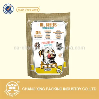 Best selling reclosable pet food packaging bag/stand up zipper pouch for dog food/animal feed packing bags