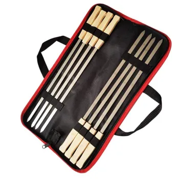 JinHaiYue 8pcs Wooden Handle Baking BBQ Barbecue Skewers: Your Perfect Cooking Companion