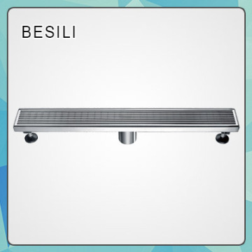 Long stainless steel floor drain grate