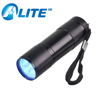 Wholesale Aluminum Alloy 9 LED 390NM Wavelength Urine Detector UV Flashlight
