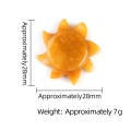 Fancy Jasper 28MM Sun Ornament for Home Decoration Handmade Craved Stone Solar