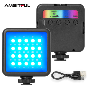 Luce video LED Mini RGB portatile per tiktok YouTube Selfie Photography