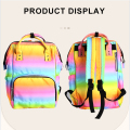 Rainbow Gradient Mommy Backpack Luar Perjalanan Luar