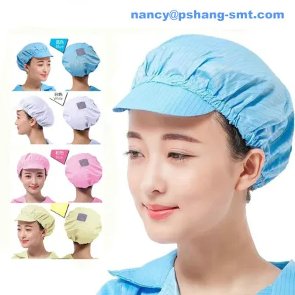 ESD Antistatic Work Caps Conductive Fiber ESD Cleanroom Work Caps for safety protection