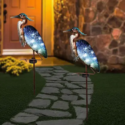 Blue Heron Solar Garden Lights