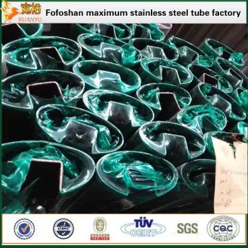 ss304L mirror stainless steel oval slot tube for designer stainless steel railing