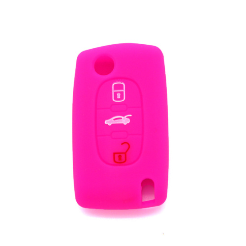 Peugeot 3 buttons car silicon key case