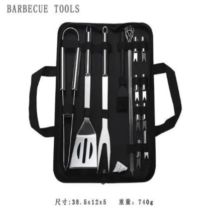 Stainless Steel Grill Accessories BBQ Tool Set with Black Bag