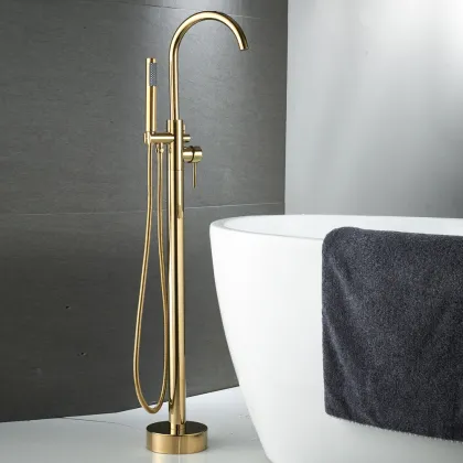 Beelee BL19001G Brushed Gold Bath Tub Faucet Shower System