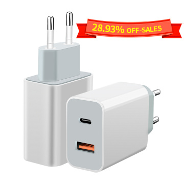 Dual Port Quick pd charger for smart phones