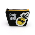 Custom fruit style canvas coin purse