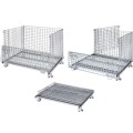 Conteneur de stockage en treillis métallique galvanisé pliable