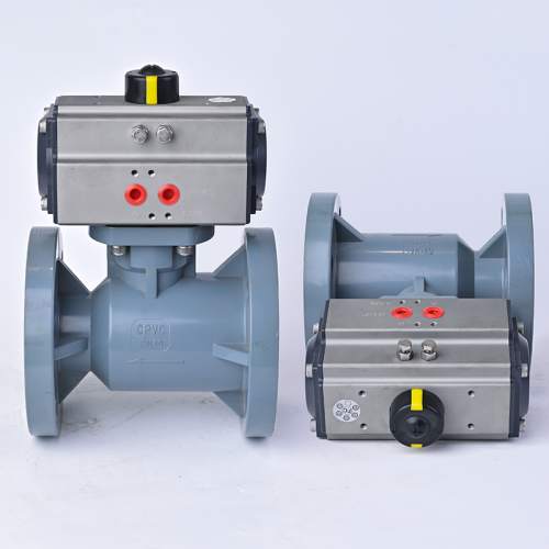 Katup Bola Flange Pneumatik CPVC untuk Keperluan Industri